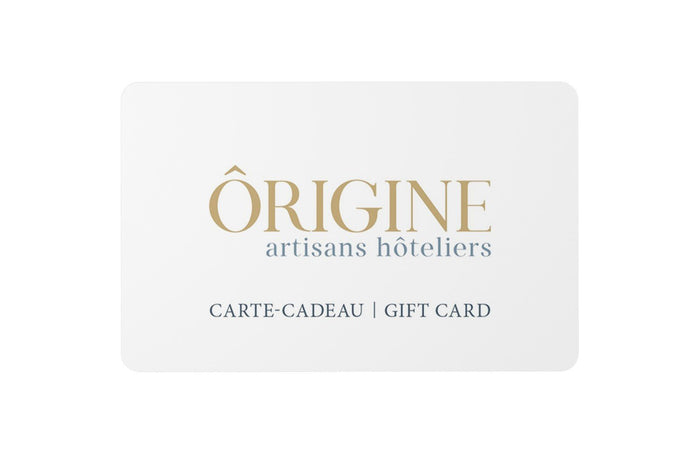 Carte - cadeau Ôrigine artisans hôteliers - CISSSMO - Accolad